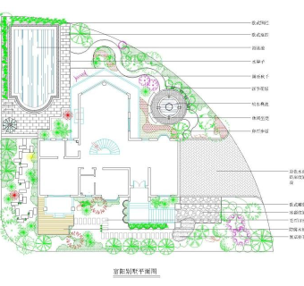 别墅庭院景观设计CAD