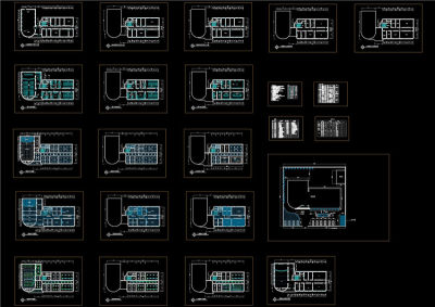 培训学校装修平面图CAD图纸3D模型