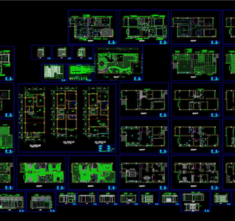 完整复式家装图纸CAD图纸