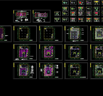 全套餐厅cad装饰图CAD图纸