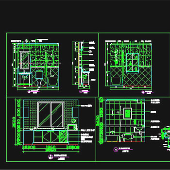 卫生间装修cad大样图