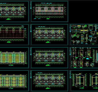 小区住宅楼全套建筑施工图CAD图纸