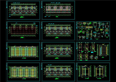 小区住宅楼全套建筑施工图CAD图纸
