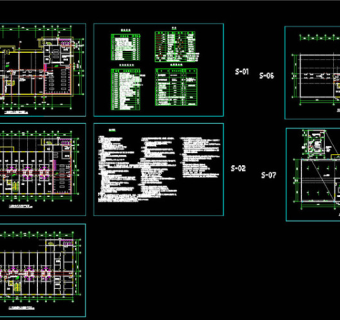 一至五层浴室CAD给排水及消防平面
