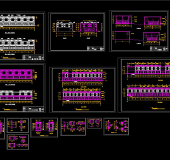 步行街外立面装修图CAD图纸