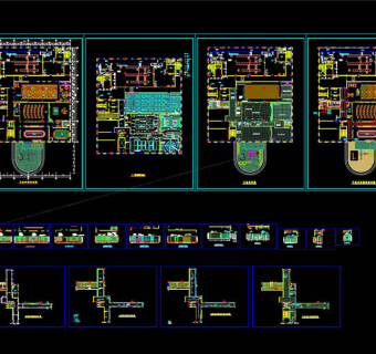 工厂办公空间cad装修CAD图纸