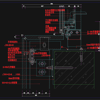 玻璃幕墙CAD图纸