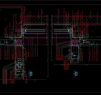 玻璃幕墙CAD节点大样图
