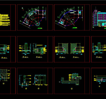 玻璃幕墙CAD施工图纸