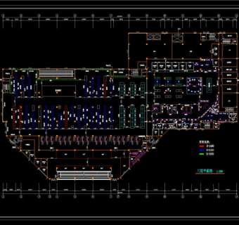 大型超市cad平面图CAD图纸