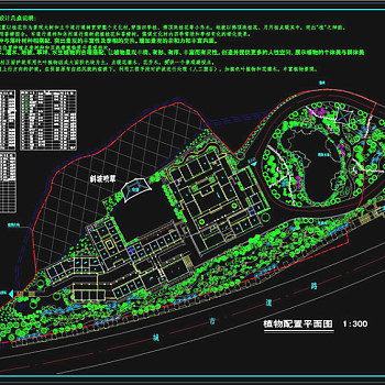 某度假村绿化方案平面图CAD图纸