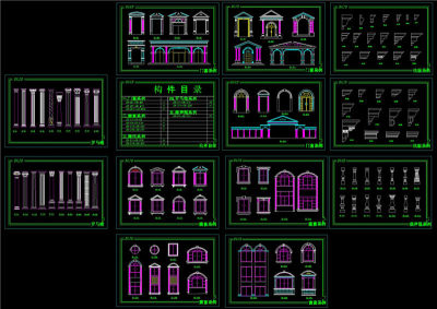 欧式构件cad大样图
