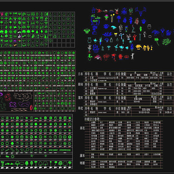 植物设计CAD图例CAD图纸