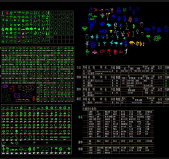 植物设计CAD图例CAD图纸