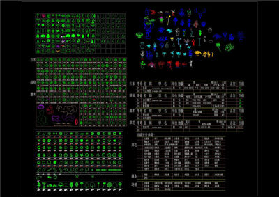 植物设计CAD图例CAD图纸