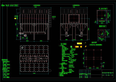 脉冲袋式除尘器CAD机械图纸