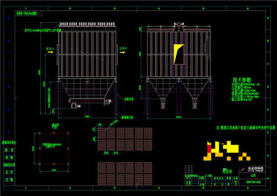 除尘器CAD机械图纸