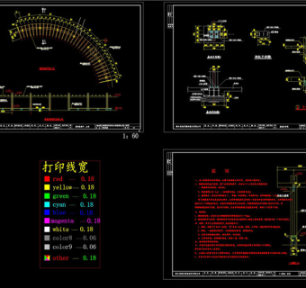 花架CAD景观图纸