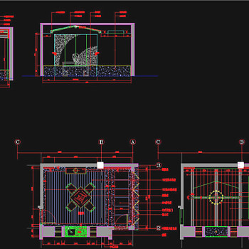 棋牌室CAD景观图纸