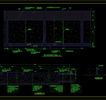 车库前道路做法CAD景观图纸