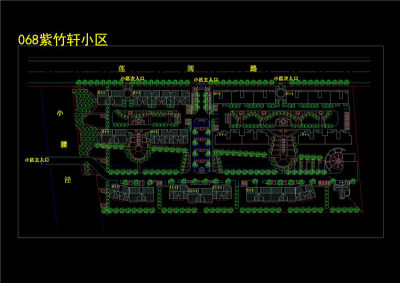紫竹轩小区CAD景观图纸