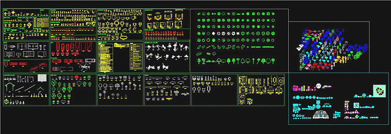 建筑室内园林综合CAD景观图纸