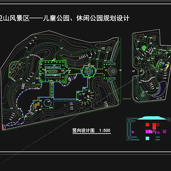 公园竖向设计CAD景观图纸