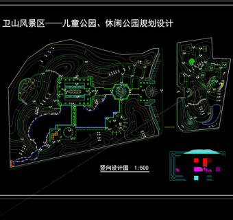 公园竖向设计CAD景观图纸