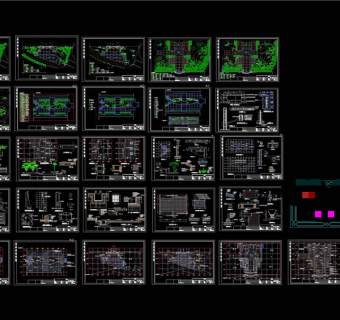 台地景观设计套图CAD景观图纸
