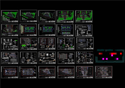 台地景观设计套图CAD景观图纸
