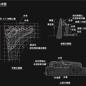 假山CAD景观图纸