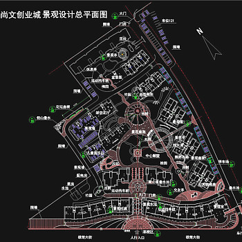 景观总平面CAD景观图纸