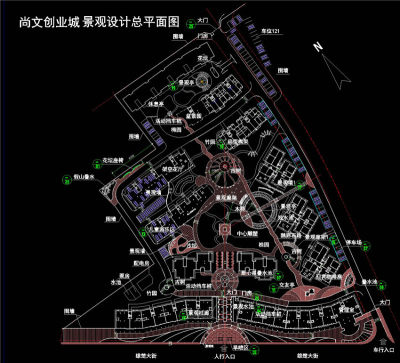 景观总平面CAD景观图纸