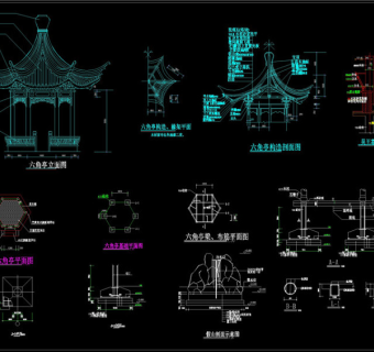 带假山CAD景观图纸