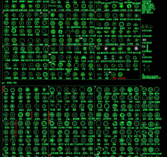 绿化图标CAD景观图纸