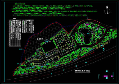 某度假村绿化方案平面图CAD景观图纸