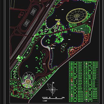 南区总绿化CAD景观图纸