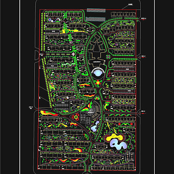 小区景观规划布置图CAD景观图纸