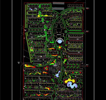 小区景观规划布置图CAD景观图纸