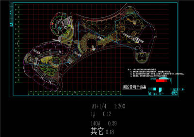 园区音响平面布置图CAD景观图纸