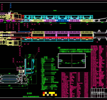 型刮板输送机CAD机械图纸