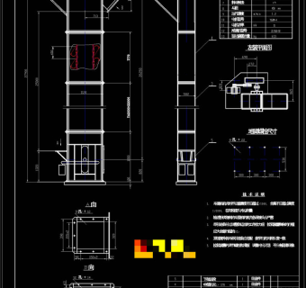 斗式提升机设计素材CAD景观图纸