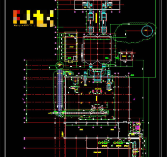 除渣平面布置图CAD机械图纸
