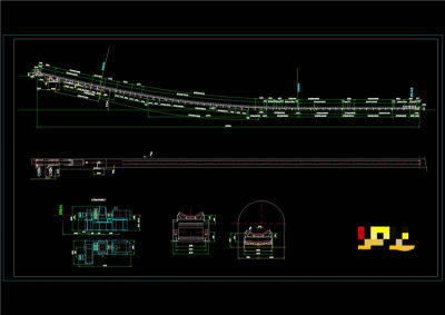 胶带机总图CAD机械图纸