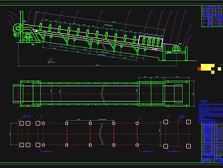 带式输送机总装图CAD机械图纸