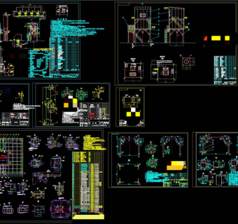 混凝土搅拌站CAD机械图纸