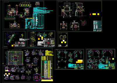 混凝土搅拌站CAD机械图纸