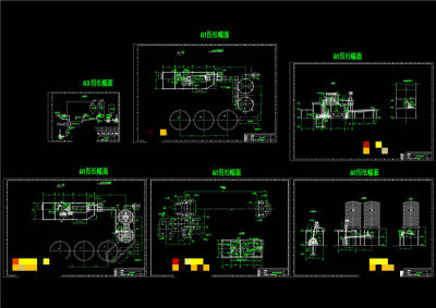 粉煤灰分选CAD机械图纸