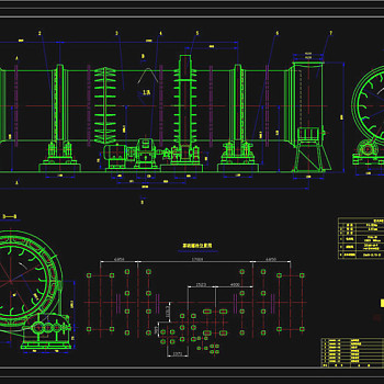 粉体烘干机CAD机械图纸