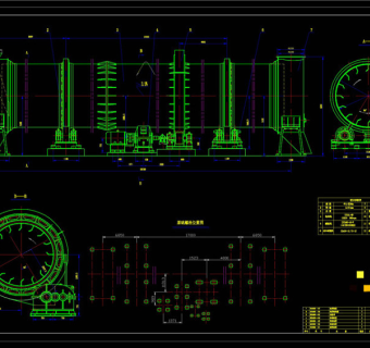 粉体烘干机CAD机械图纸